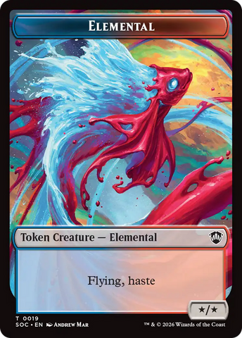 Elemental (0019) // Copy Double-Sided Token [Secrets of Strixhaven Commander Tokens]