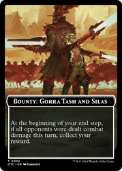 Bounty: Gorra Tash and Silas // Bounty Rules Double-Sided Token [Outlaws of Thunder Junction Commander Tokens]