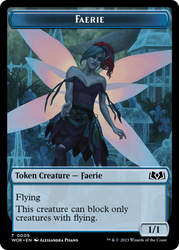 Faerie // Food (0011) Double-Sided Token [Wilds of Eldraine Tokens]