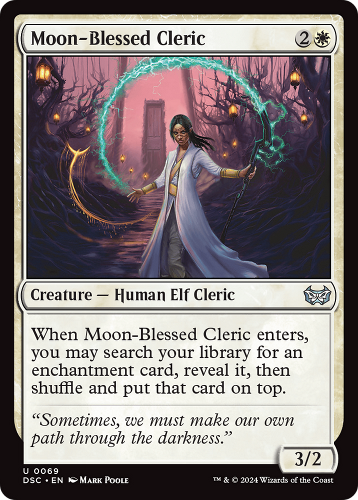 Moon-Blessed Cleric [Duskmourn: House of Horror Commander]