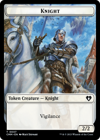 Human Soldier // Knight Double-Sided Token [Commander Masters Tokens]