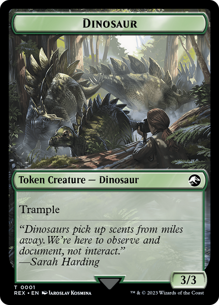 Fungus Dinosaur // Dinosaur (0001) Double-Sided Token [The Lost Caverns of Ixalan Tokens]