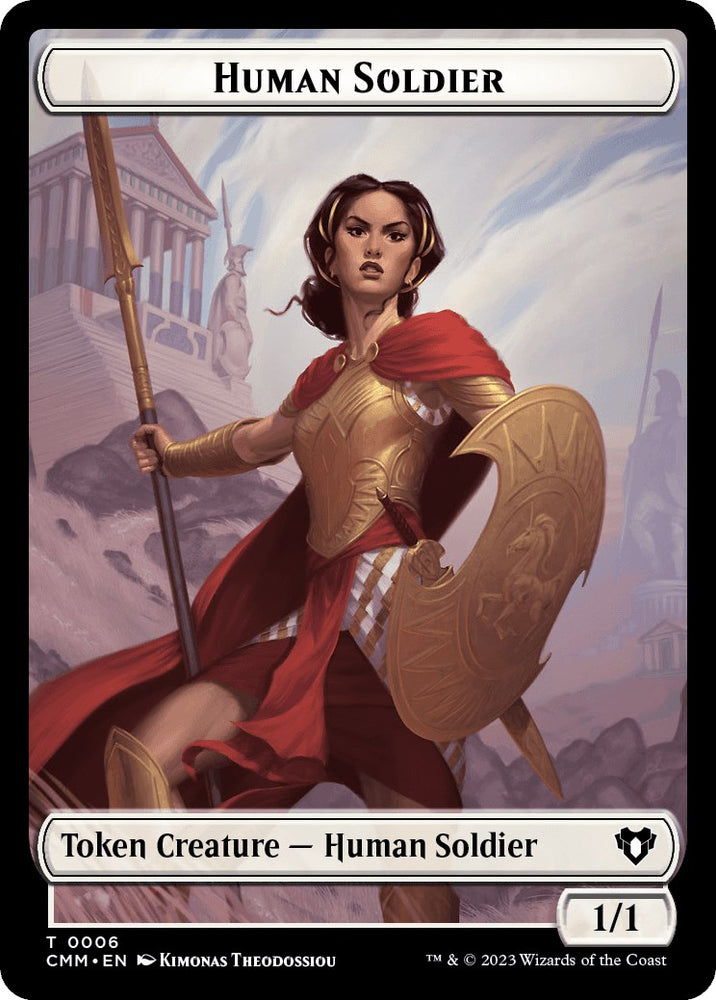 Human Soldier // Zombie (0013) Double-Sided Token [Commander Masters Tokens]