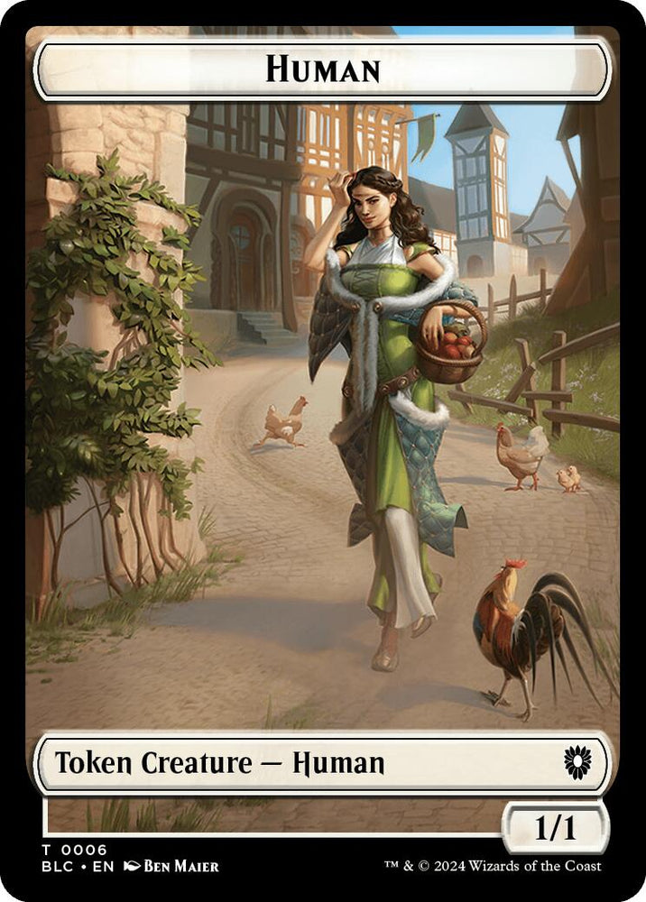 Human // Soldier Double-Sided Token [Bloomburrow Commander Tokens]