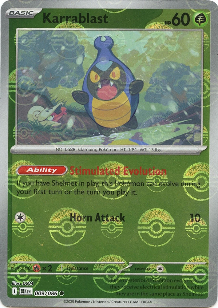 Karrablast (009/086) (Poke Ball Pattern) [Scarlet & Violet: Black Bolt]