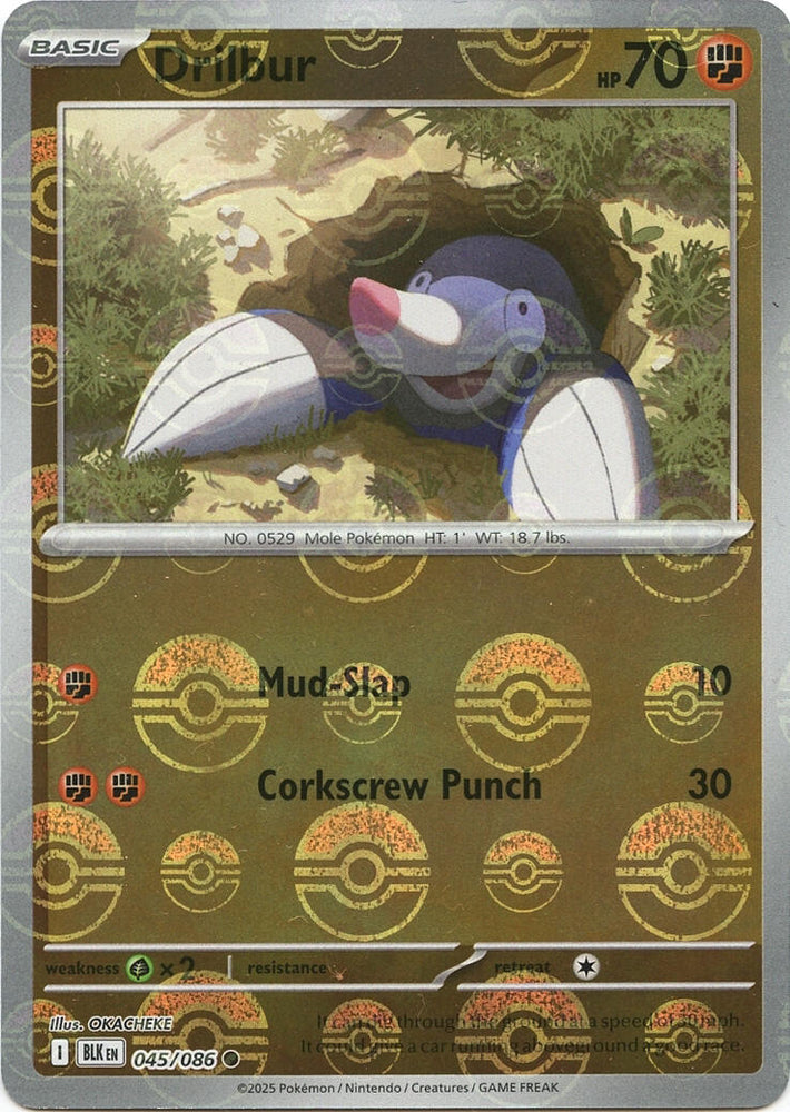 Drilbur (045/086) (Poke Ball Pattern) [Scarlet & Violet: Black Bolt]