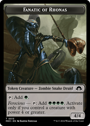 Eldrazi Spawn // Fanatic of Rhonas Double-Sided Token [Modern Horizons 3 Tokens]