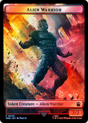 Dalek // Alien Warrior Double-Sided Token (Surge Foil) [Doctor Who Tokens]