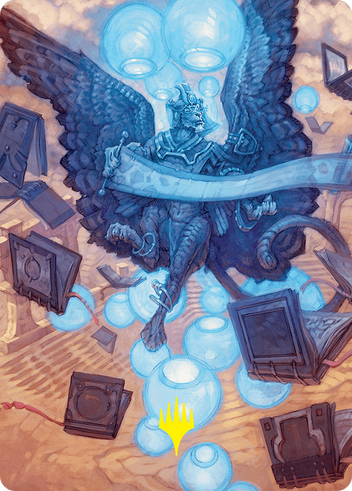 Sphinx of Forgotten Lore Art Card (33/54) (Gold-Stamped Signature) [Foundations Art Series]