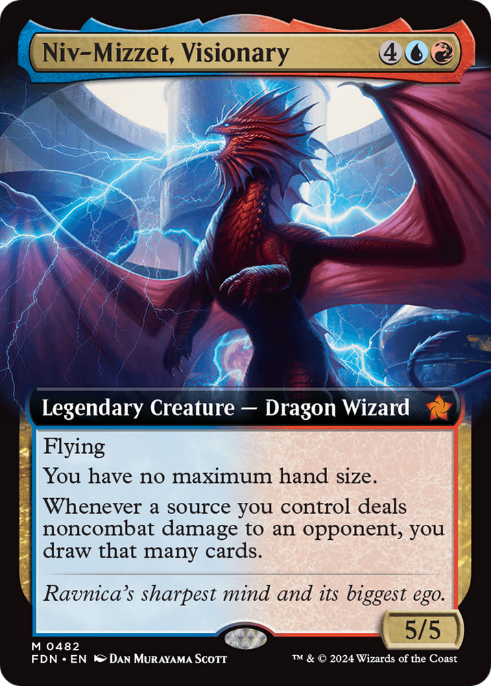 Niv-Mizzet, Visionary (Extended Art) [Foundations]