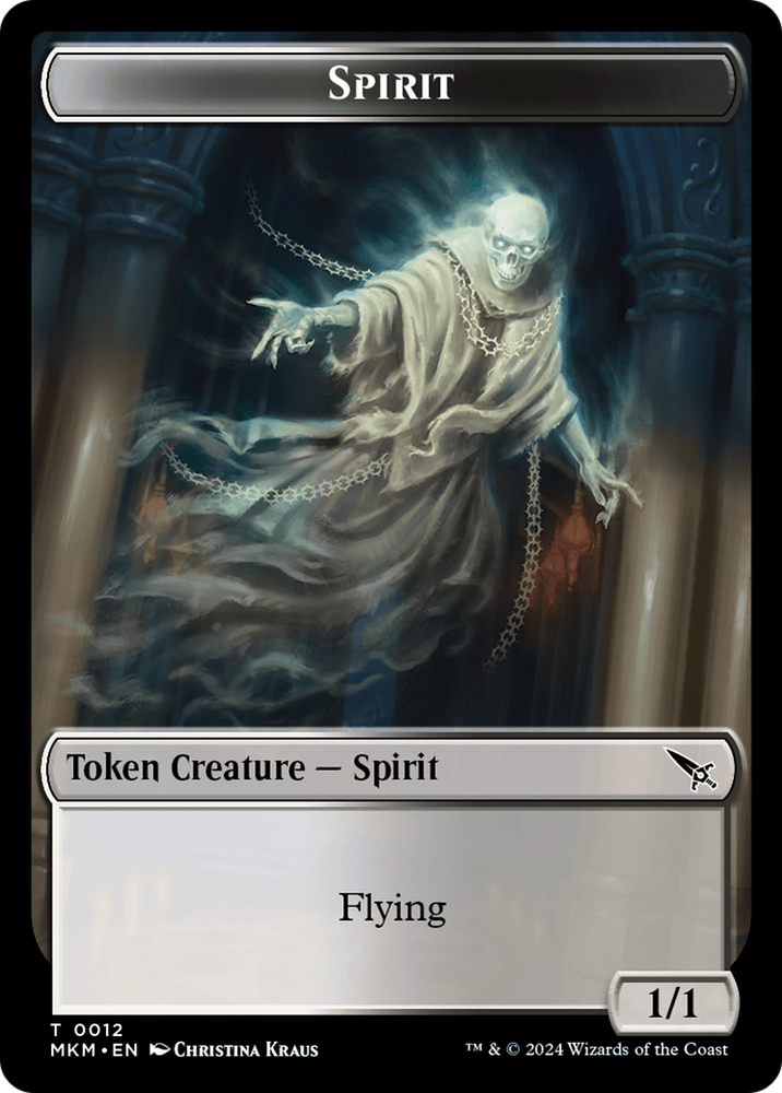 Detective // Spirit Double-Sided Token [Murders at Karlov Manor Tokens]