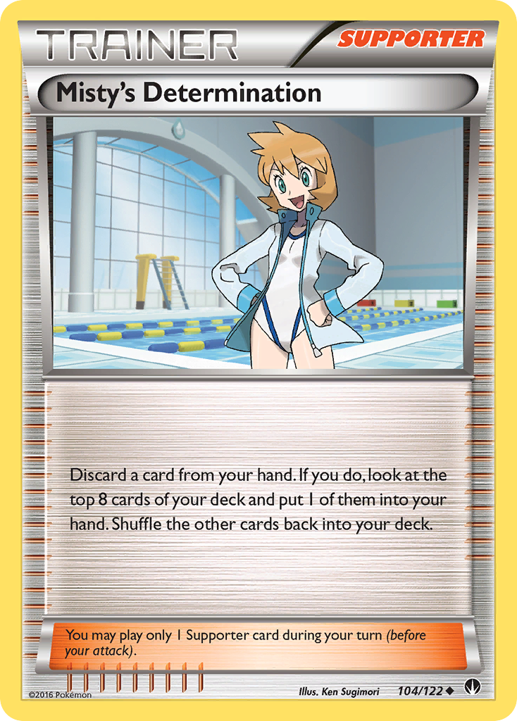 naked misty pokemon card Misty's Determination (104/122) [XY: BREAKpoint]