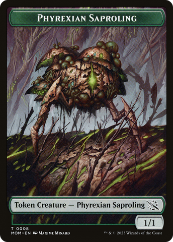 Monk // Phyrexian Saproling Double-Sided Token [March of the Machine Tokens]