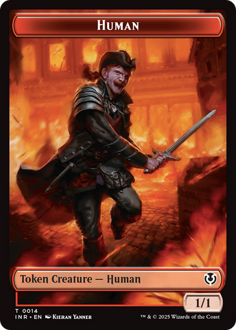 Human (0014) // Emblem - Chandra, Dressed to Kill Double-Sided Token [Innistrad Remastered Tokens]