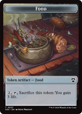Elemental (0020) // Food Double-Sided Token [Secrets of Strixhaven Commander Tokens]