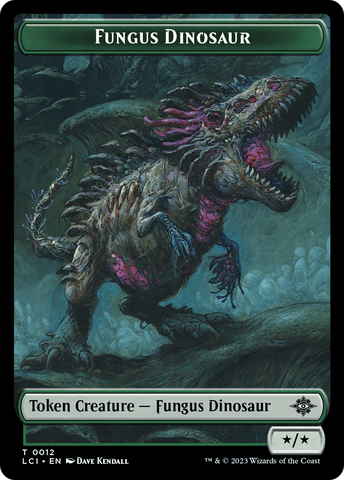 Fungus Dinosaur Token [The Lost Caverns of Ixalan Tokens]