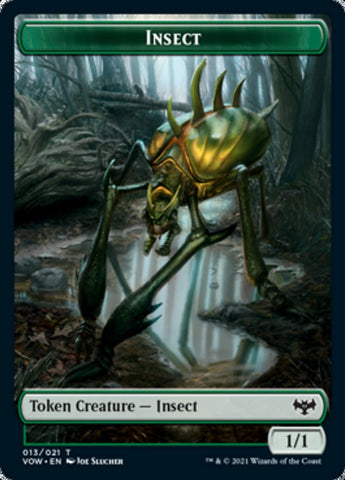 Insect // Dragon Illusion Double-Sided Token [Innistrad: Crimson Vow Tokens]