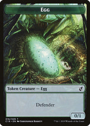 Rhino // Egg Double-Sided Token [Commander 2019 Tokens]