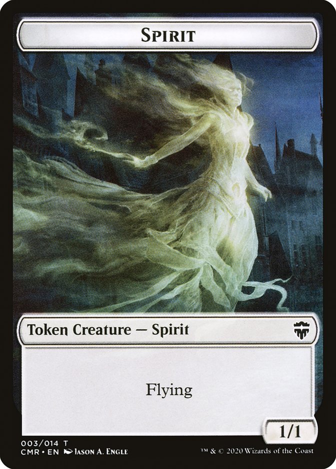 Rock // Spirit Double-Sided Token [Commander Legends Tokens]