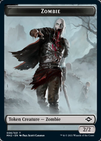 Treasure (21) // Zombie Double-Sided Token [Modern Horizons 2 Tokens]