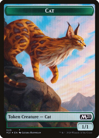 Beast // Cat (020) Double-Sided Token [Core Set 2021 Tokens]