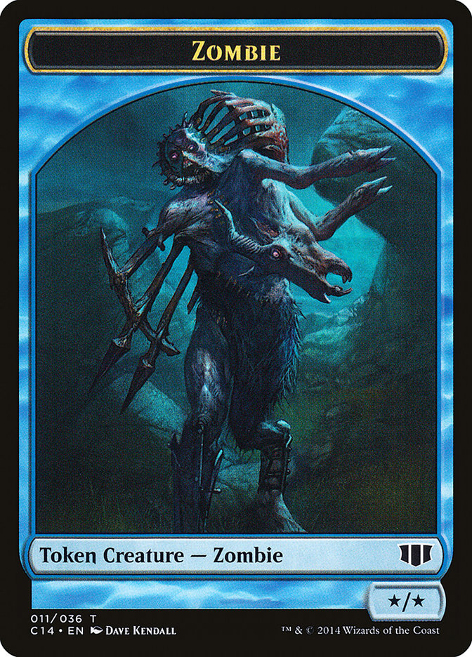 Fish // Zombie (011/036) Double-Sided Token [Commander 2014 Tokens]