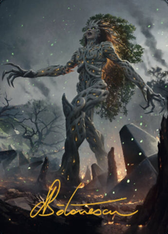 Titania, Gaea Incarnate Art Card (Gold-Stamped Signature) [The Brothers' War Art Series]