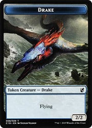 Drake // Human Double-Sided Token [Commander 2019 Tokens]