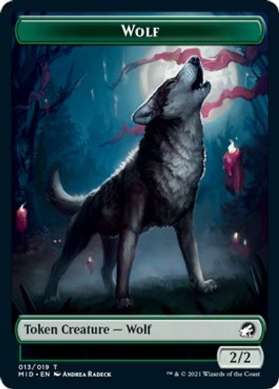 Centaur // Wolf Double-Sided Token [Innistrad: Midnight Hunt Commander Tokens]