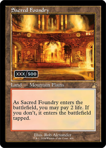 Sacred Foundry (Retro) (Serialized) [Ravnica Remastered]