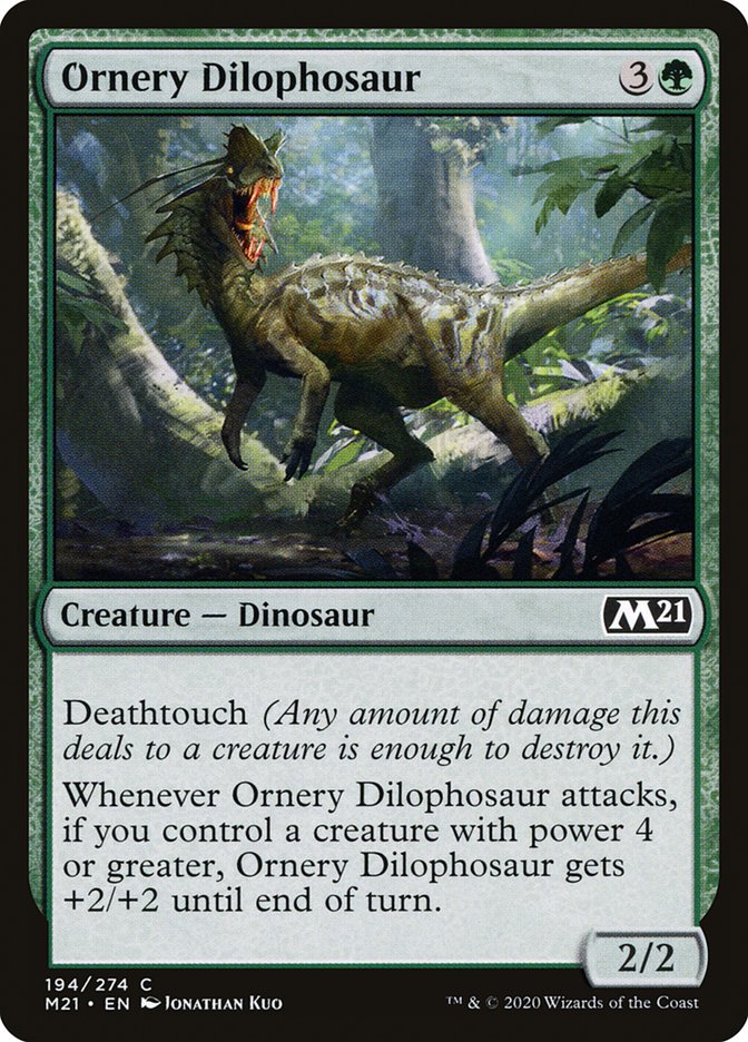 Ornery Dilophosaur [Core Set 2021]