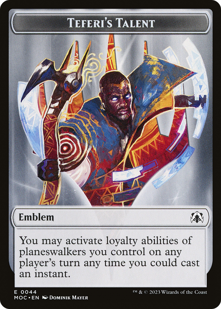 Elemental (02) // Teferi's Talent Emblem Double-Sided Token [March of the Machine Commander Tokens]