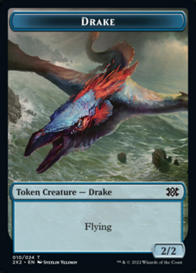 Drake // Knight Double-Sided Token [Double Masters 2022 Tokens]