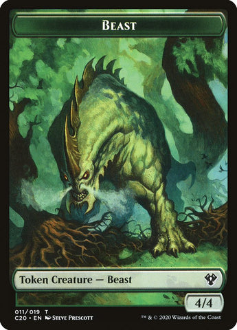 Bird Illusion // Beast (011) Double-Sided Token [Commander 2020 Tokens]