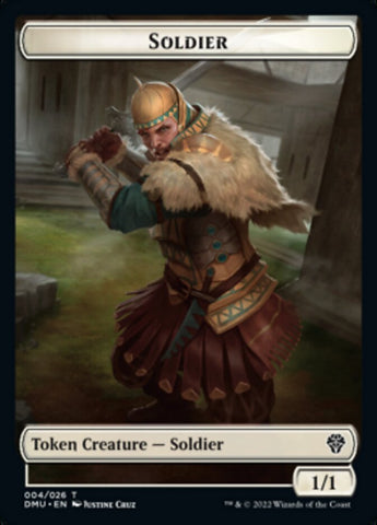 Soldier // Stangg Twin Double-Sided Token [Dominaria United Tokens]