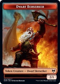 Dwarf Berserker // Angel Warrior Double-Sided Token [Kaldheim Tokens]