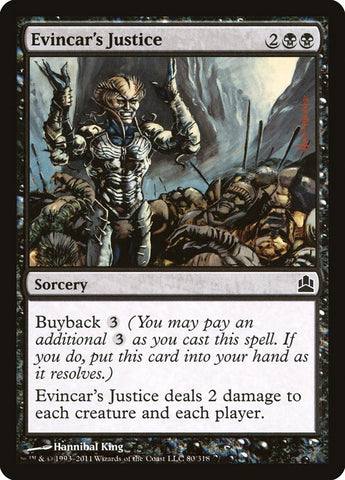 Evincar's Justice [Commander 2011]